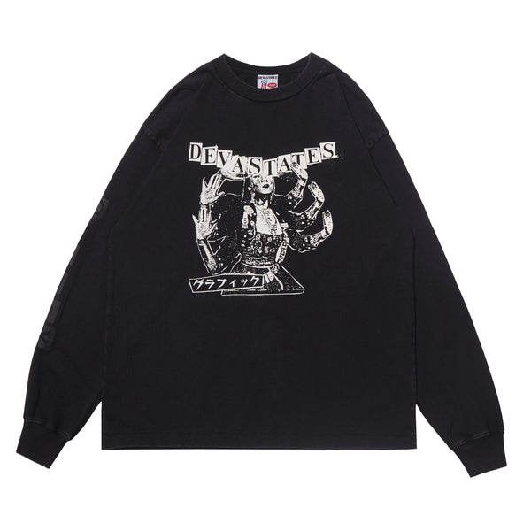 Fuzz L/S GFX T-Shirt Black