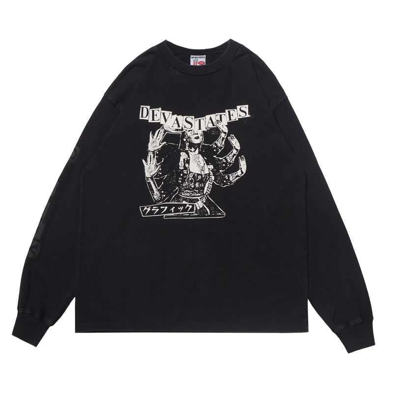 Fuzz L/S GFX T-Shirt Black