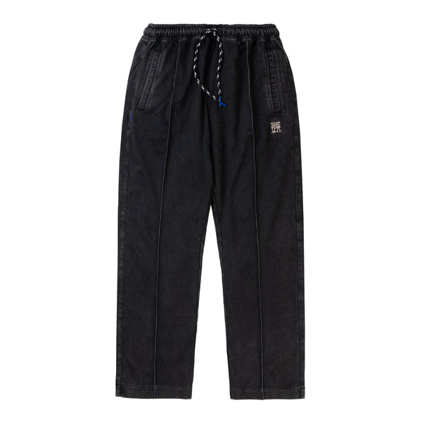 Midtown Faded Terry Trackpants - Washed Black