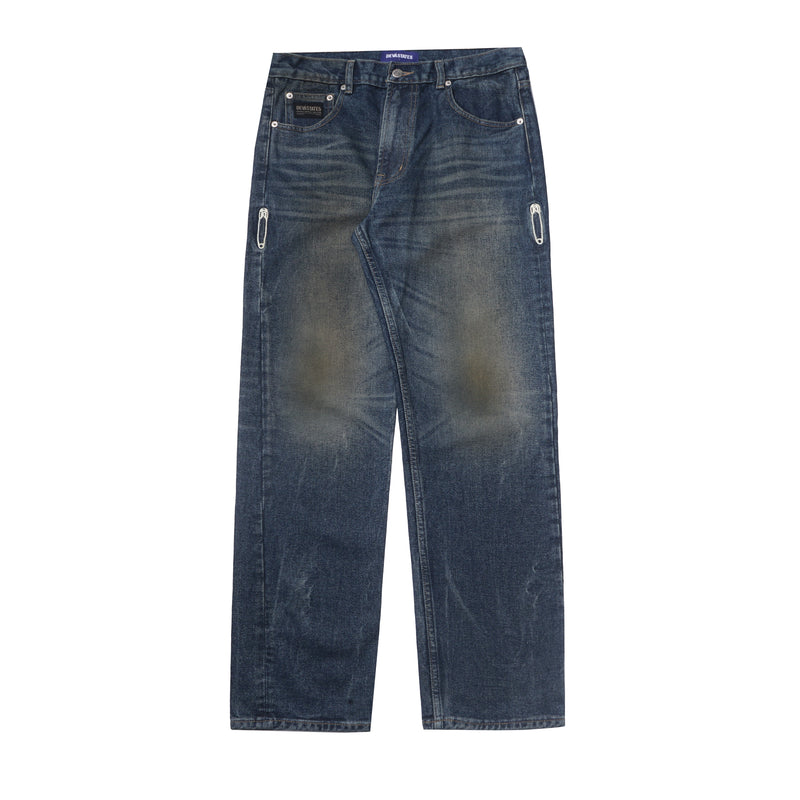 Grit Denim Pants Washed Blue