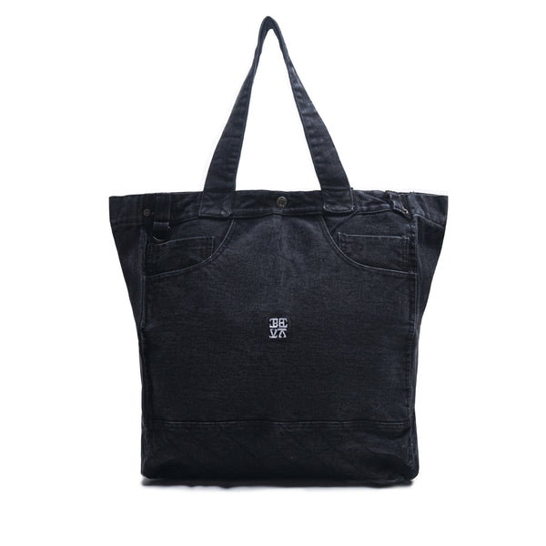 Washed Denim Totebag Black