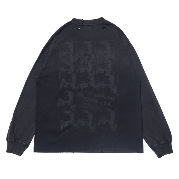 Filth Ls T-Shirt Washed Black