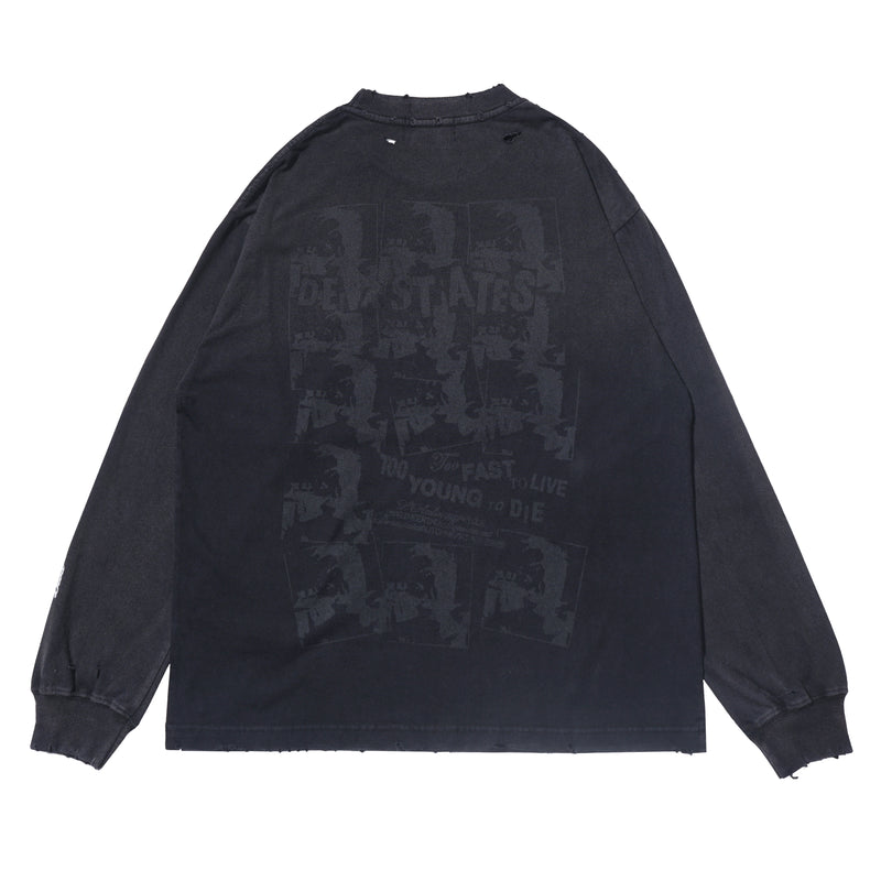Filth Ls T-Shirt Washed Black