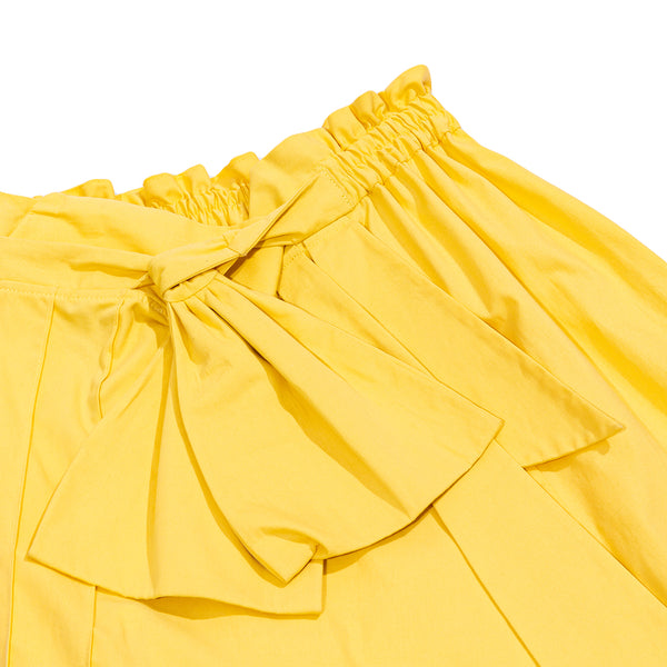Waisted Big Bow Skirt Yellow