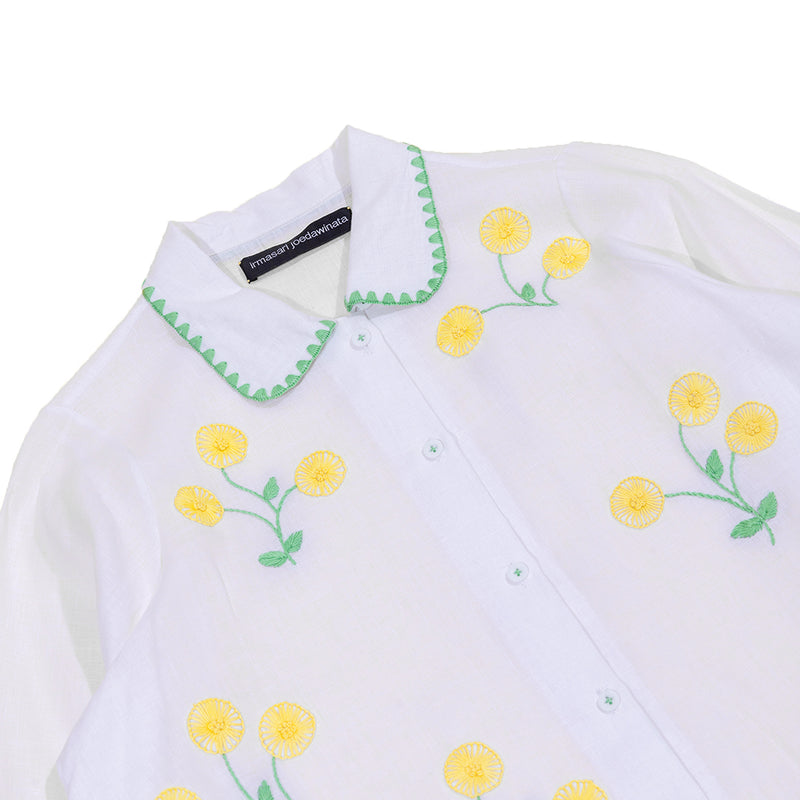 Du Jour Bloem White (Yellow On Mint) - Long