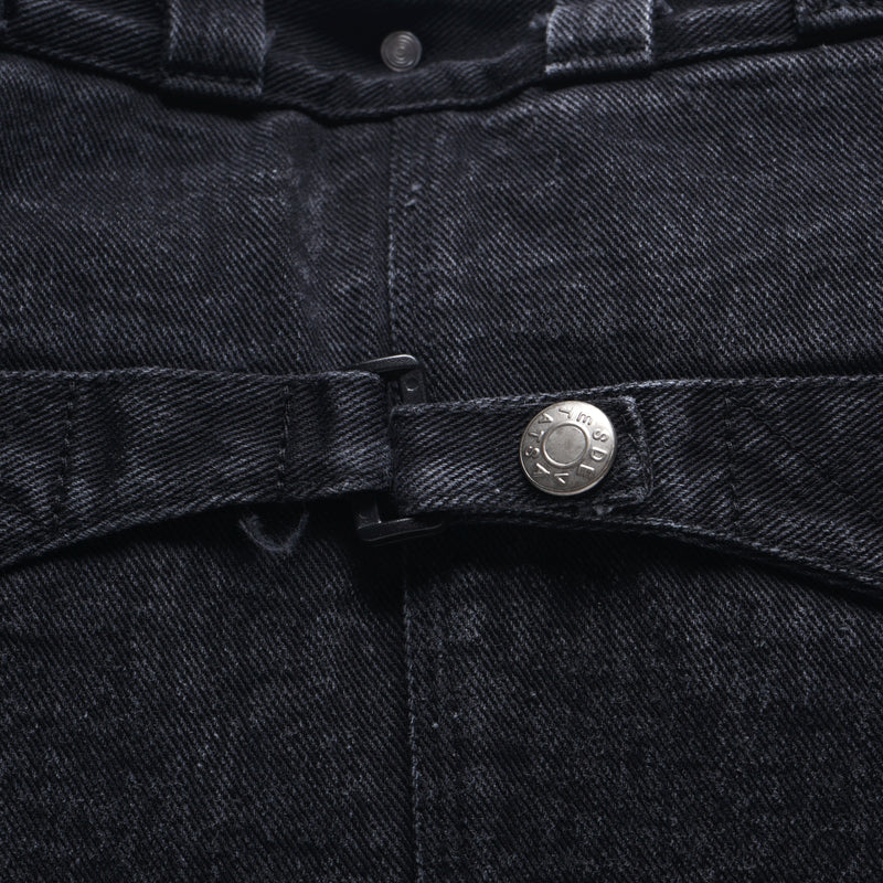 Washed Denim Totebag Black