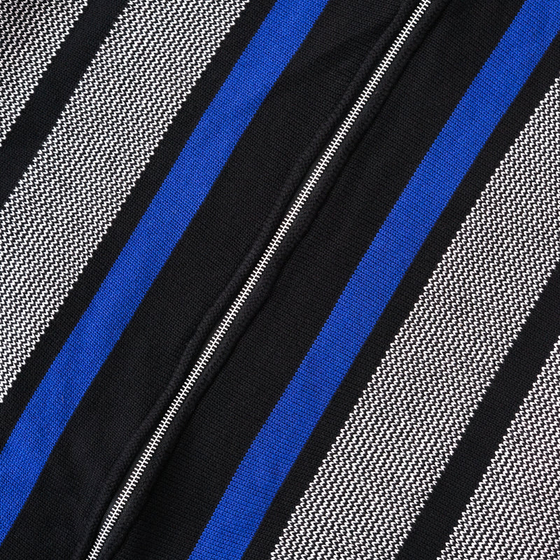 Junior Zip Knitted Polo - Black Multi