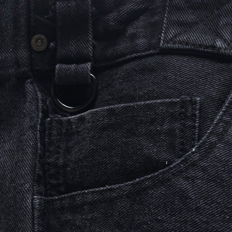 Washed Denim Totebag Black