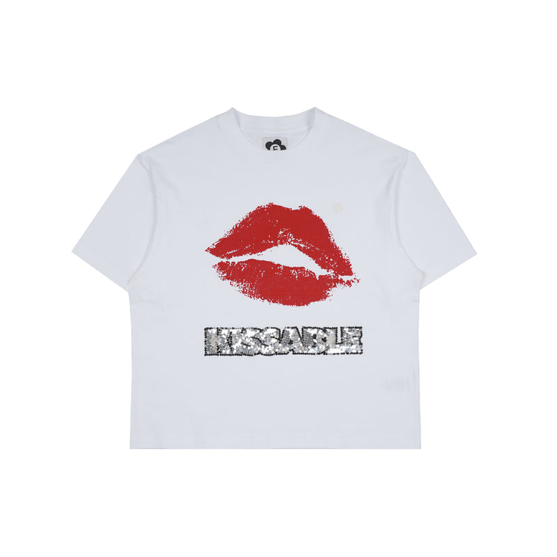 Kissable Tee - White Red