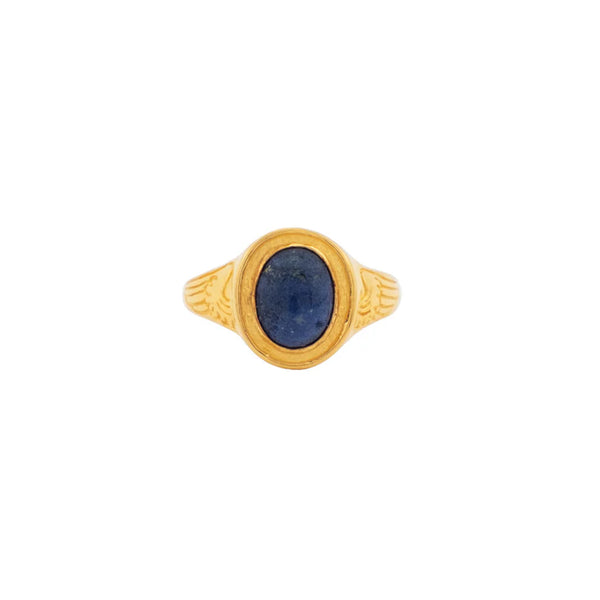 Astral Ring Gemstone Lapis GPS