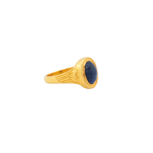 Astral Ring Gemstone Lapis GPS