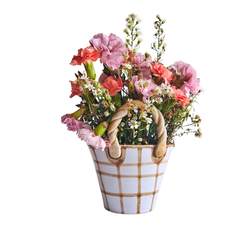 Basket Ceramic Vase
