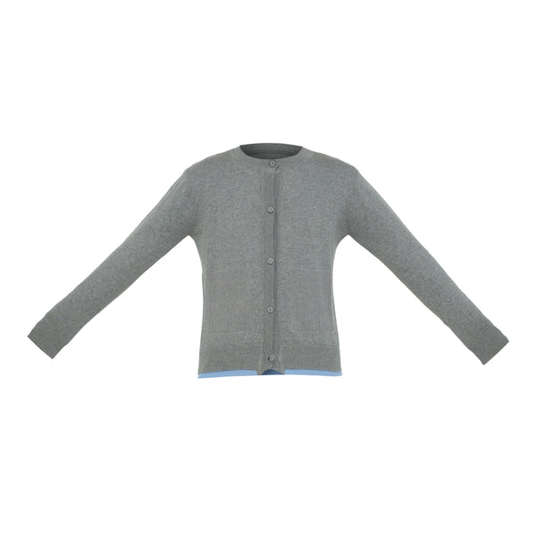 Cantare Round Neck Cardigan Grey