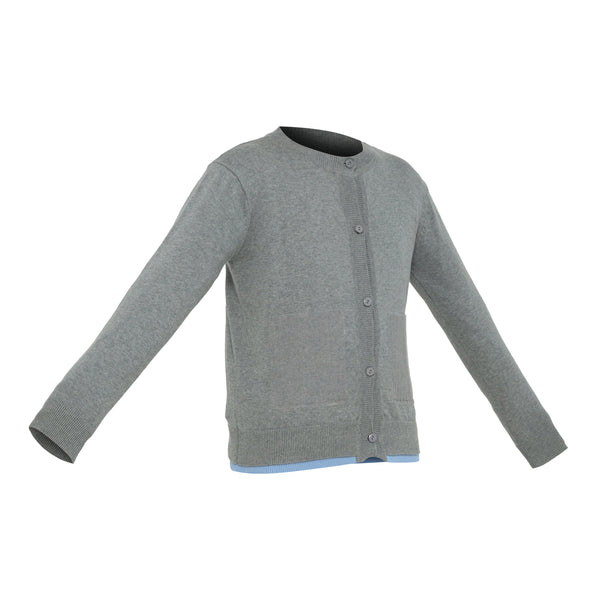 Cantare Round Neck Cardigan Grey