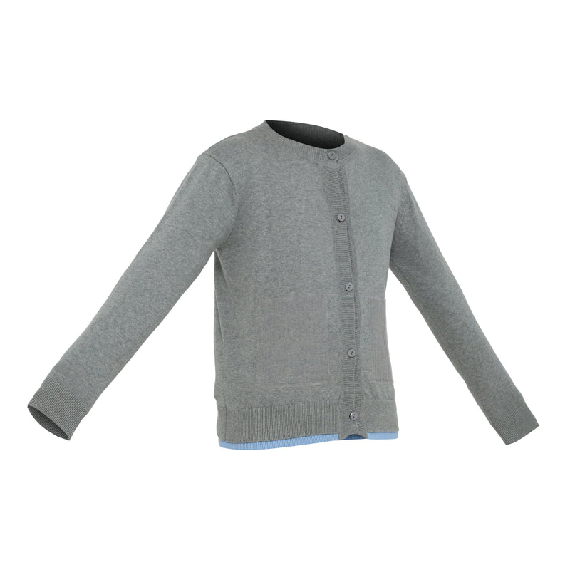 Cantare Round Neck Cardigan Grey