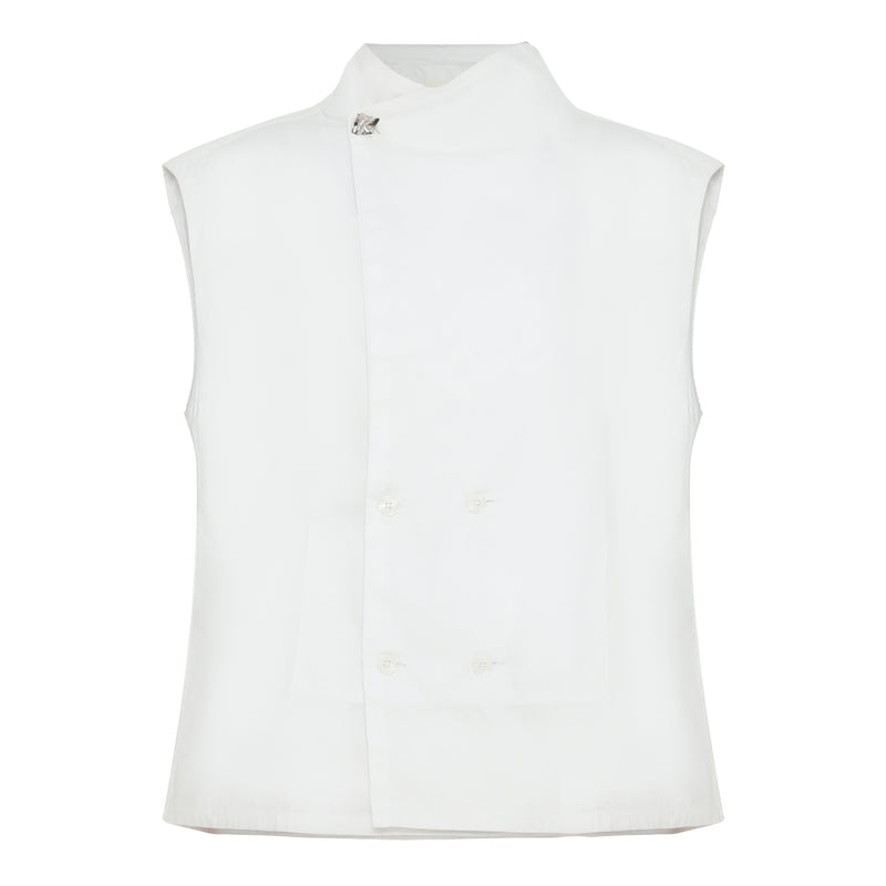 Giada Sleeveless Shirt White
