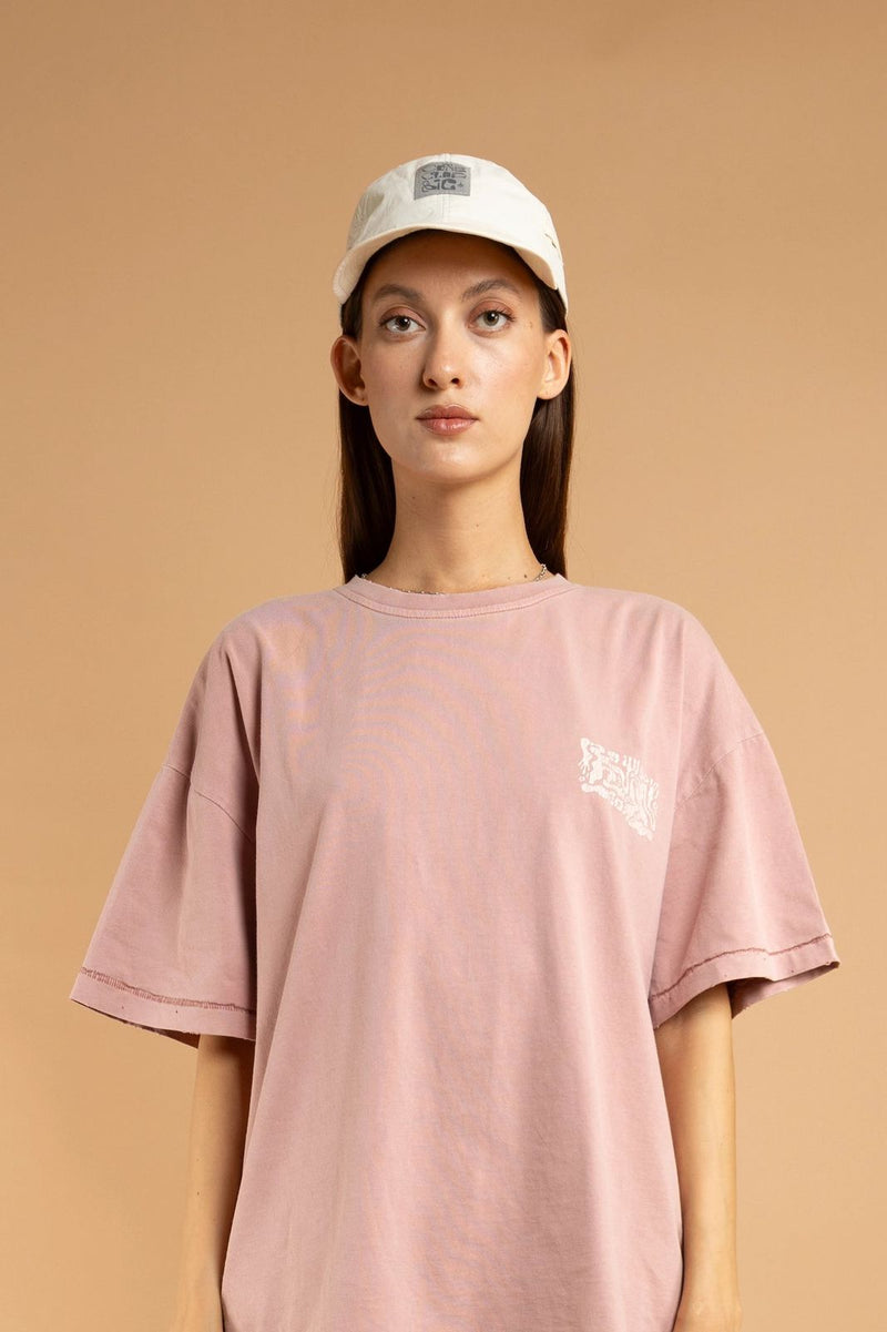 Raung Graphique T- Shirt - Padar - Dusty Rose [PIGMENT DYED]