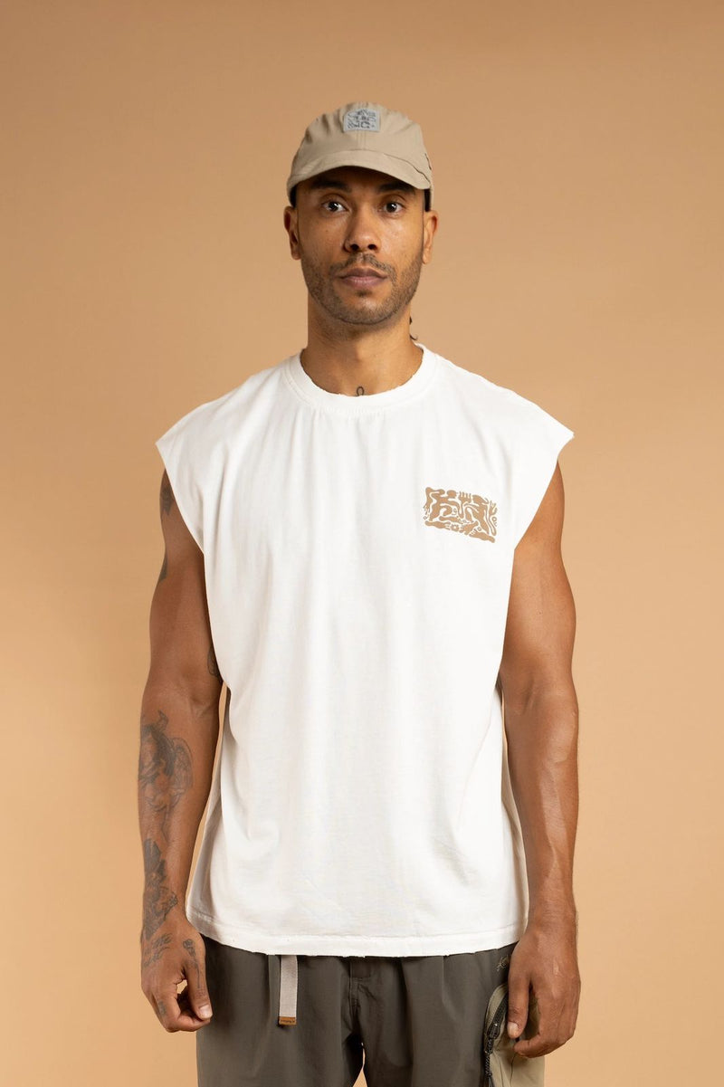 Sorake Graphique Muscle Tee - Padar - White