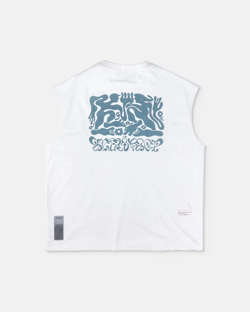 Sorake Graphique Muscle Tee - Padar - White