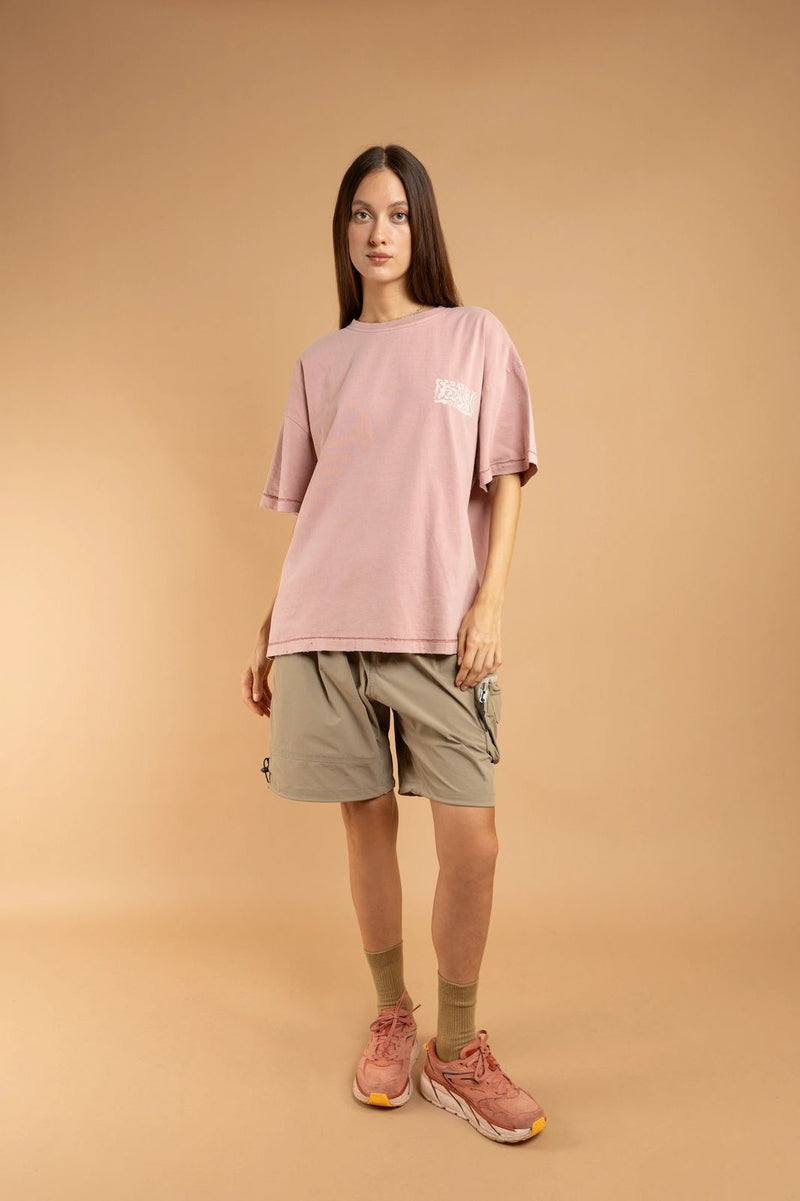 Raung Graphique T- Shirt - Padar - Dusty Rose [PIGMENT DYED]