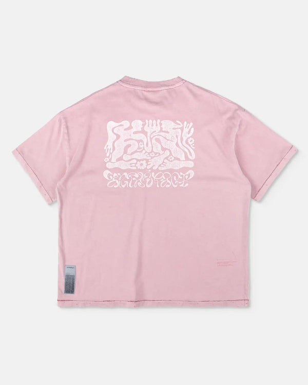 Raung Graphique T- Shirt - Padar - Dusty Rose [PIGMENT DYED]
