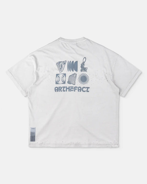 Raung Graphique T-Shirt - Arka - Moon Cream [PIGMENT DYED]