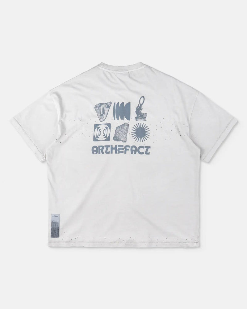 Raung Graphique T-Shirt - Arka - Moon Cream [PIGMENT DYED]