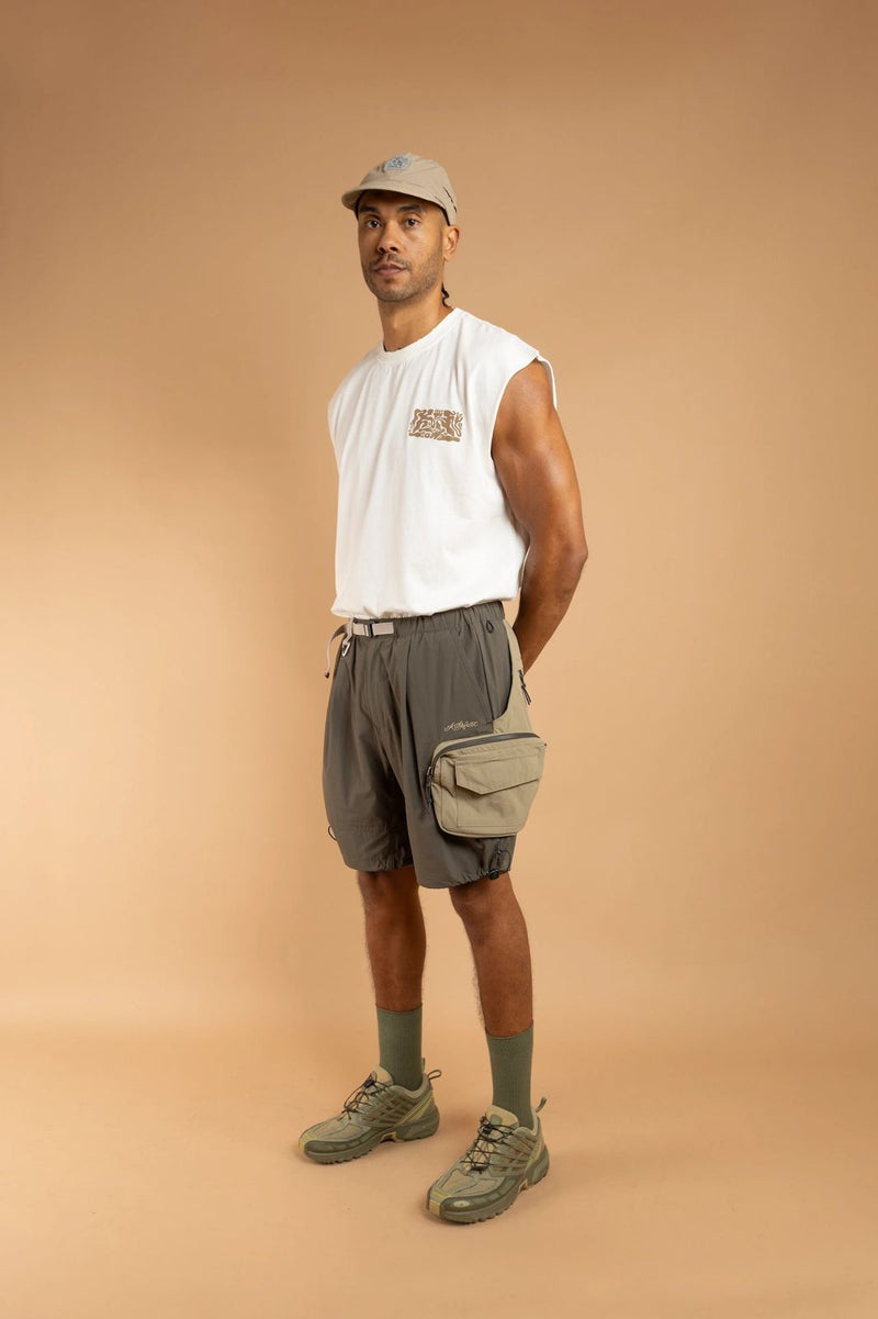 Dima Utility Short - Pebble Moss