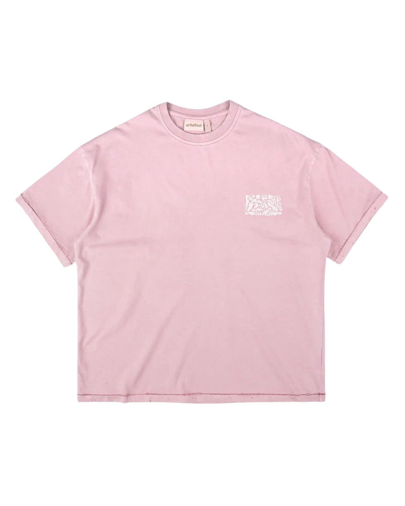 Raung Graphique T- Shirt - Padar - Dusty Rose [PIGMENT DYED]