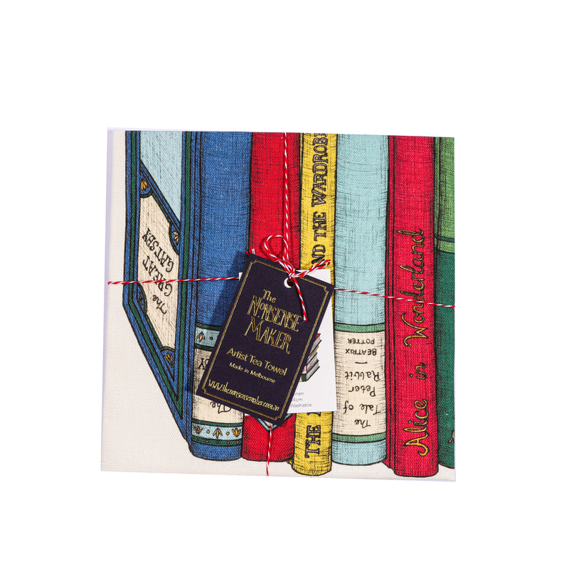 Book Lovers - Art Tea Towel