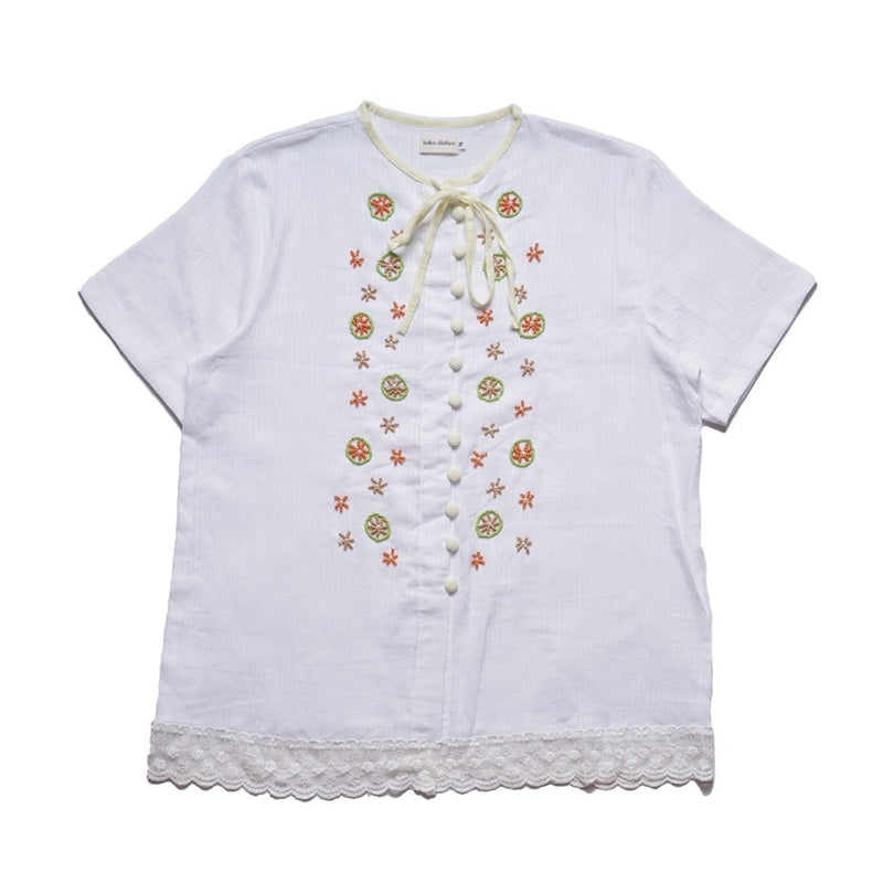 Jane Beaded Top White
