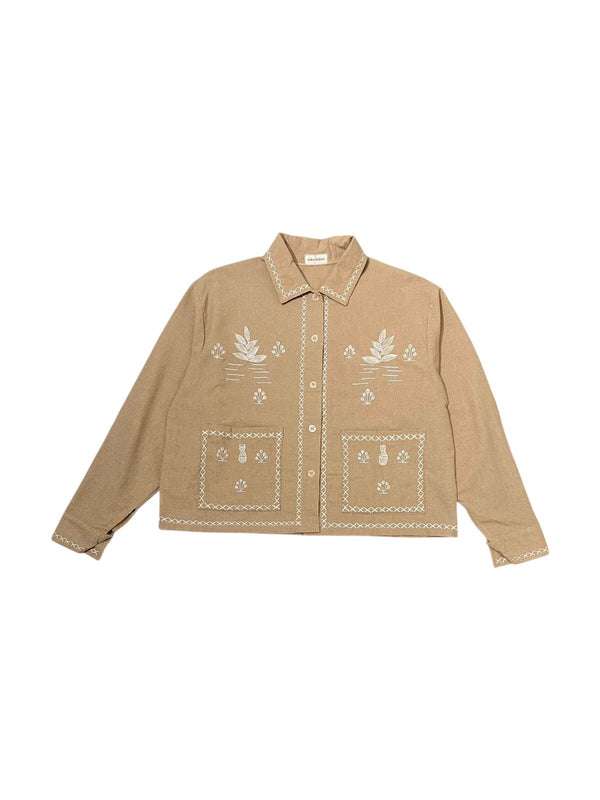 Kino Embroidery Longsleeve - White Embroidery