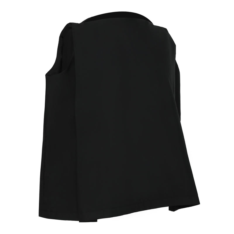 Laluce Boxy Sleeveless Top Black