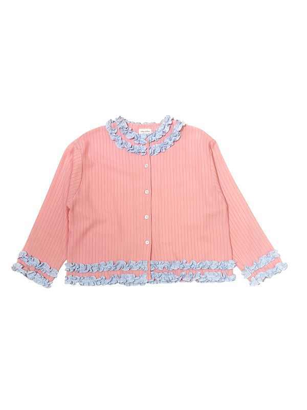Molly Frill Jacket Stripes Pink