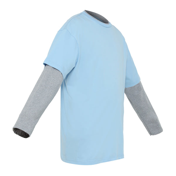 Nostra Double Sleeve Tshirt Blue