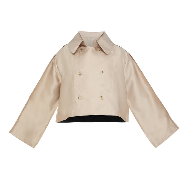 Piazza Crop Trench Rose Gold