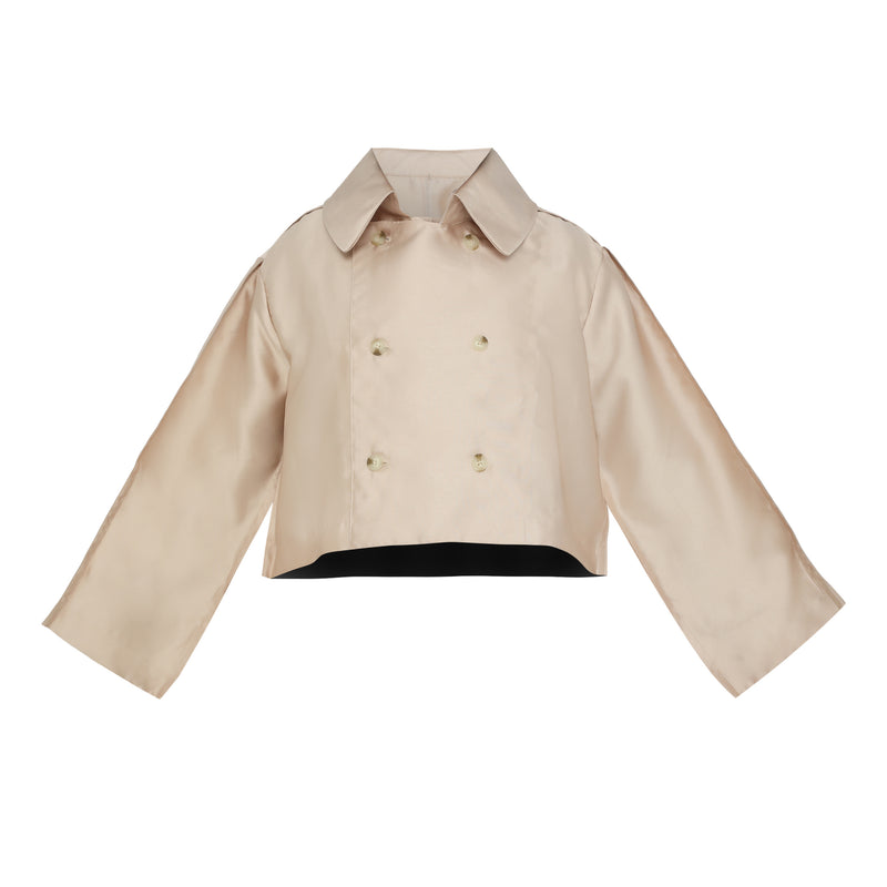 Piazza Crop Trench Rose Gold