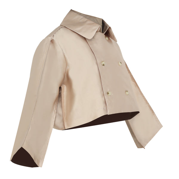 Piazza Crop Trench Rose Gold