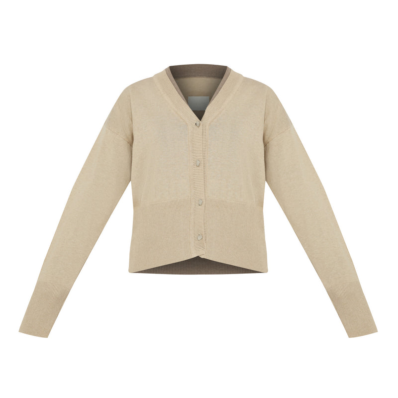 Volare V-Neck Cardigan Cream