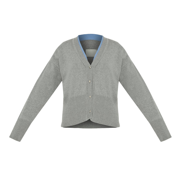 Volare V-Neck Cardigan Grey