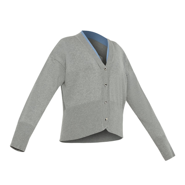 Volare V-Neck Cardigan Grey