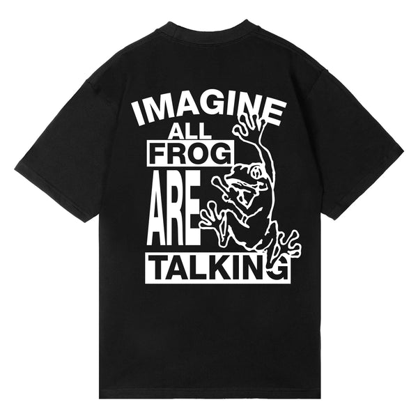 Frog Talking - Shortsleeve T-Shirt Black