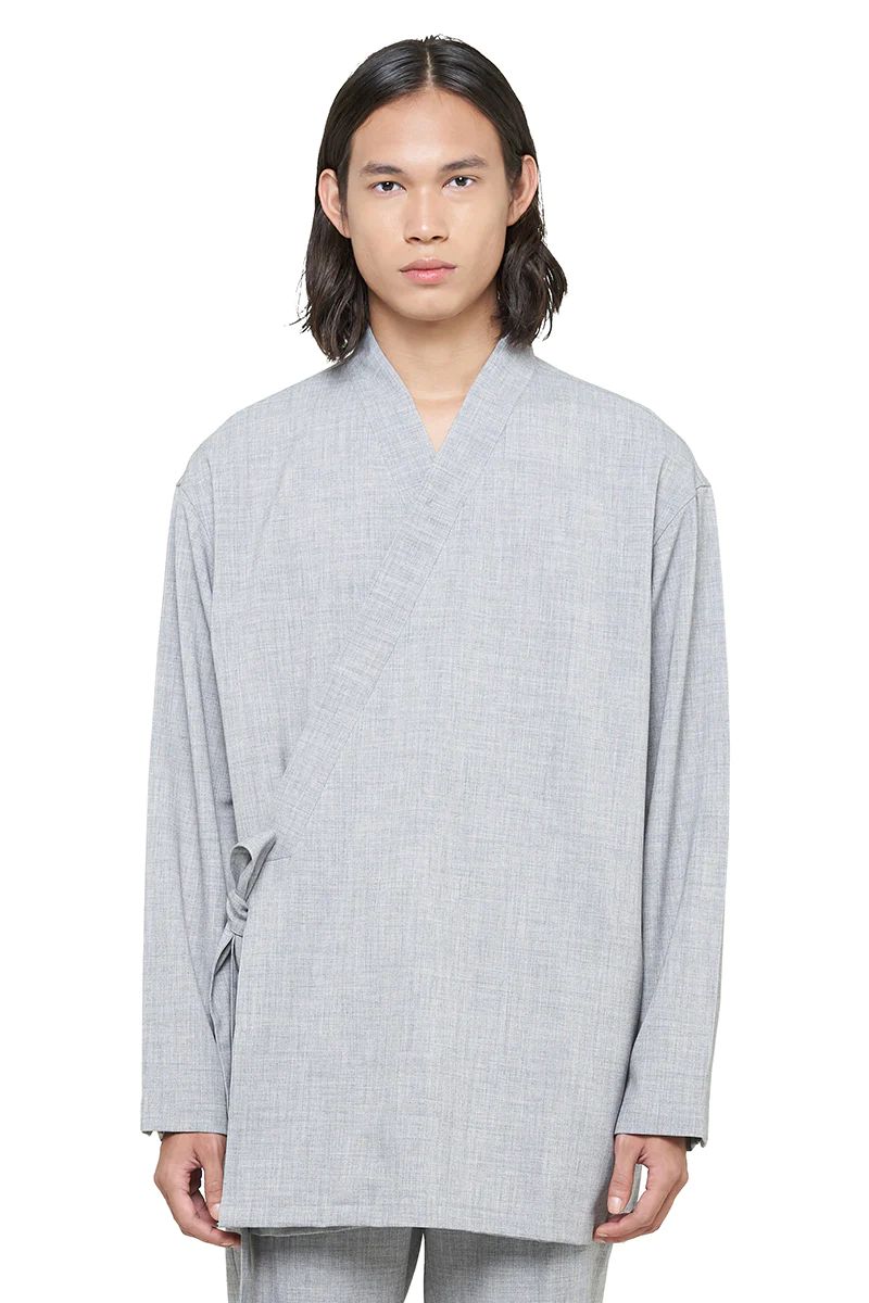 Light Grey Oversized Kimono Outer