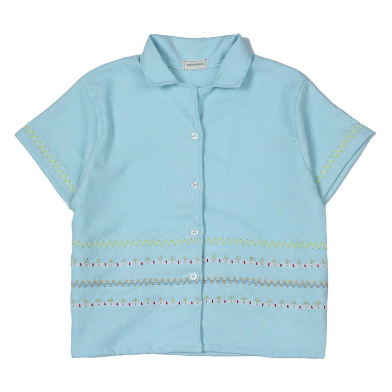 Bowie Embroidery Shirt Light Blue