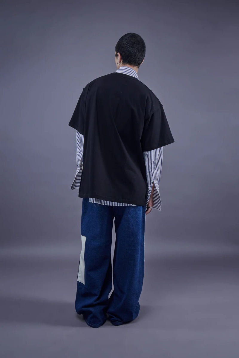 Magna Layer Tee - Purple Striped Shirt