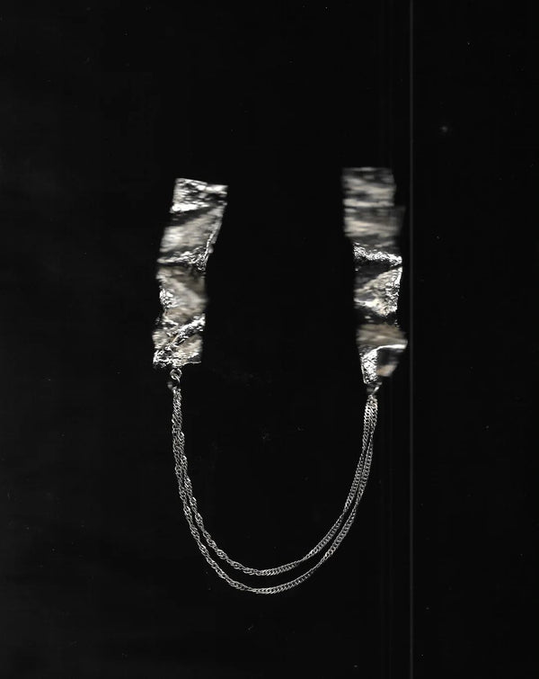 Padam Long Brooch Silver