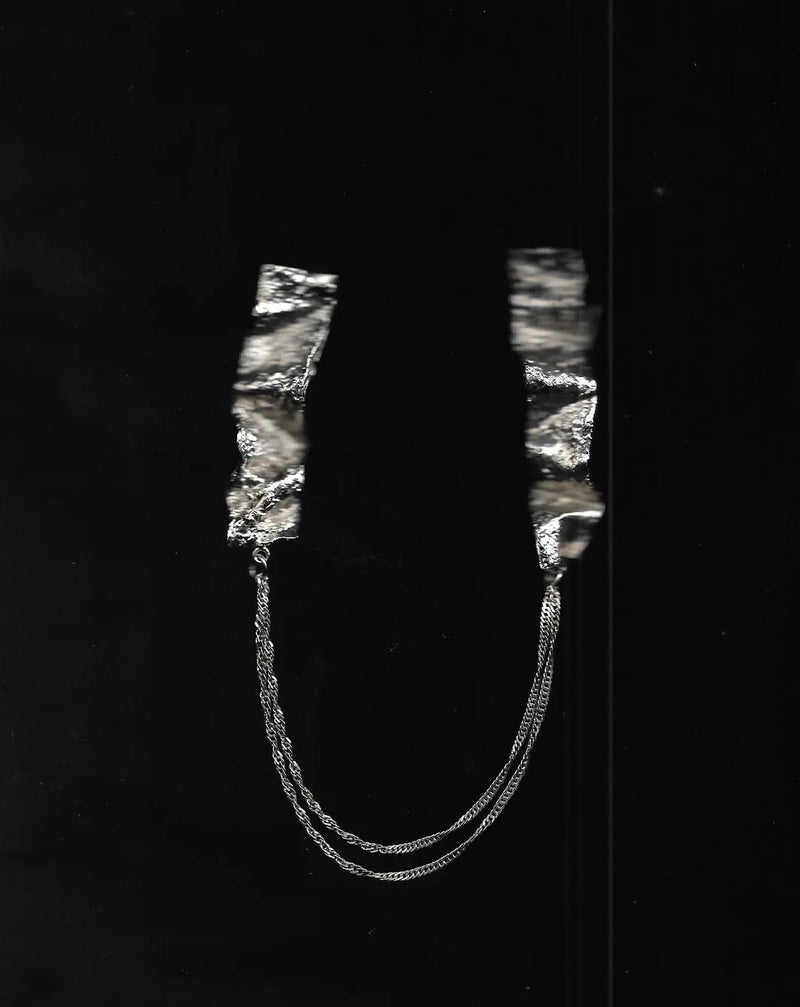 Padam Long Brooch Silver