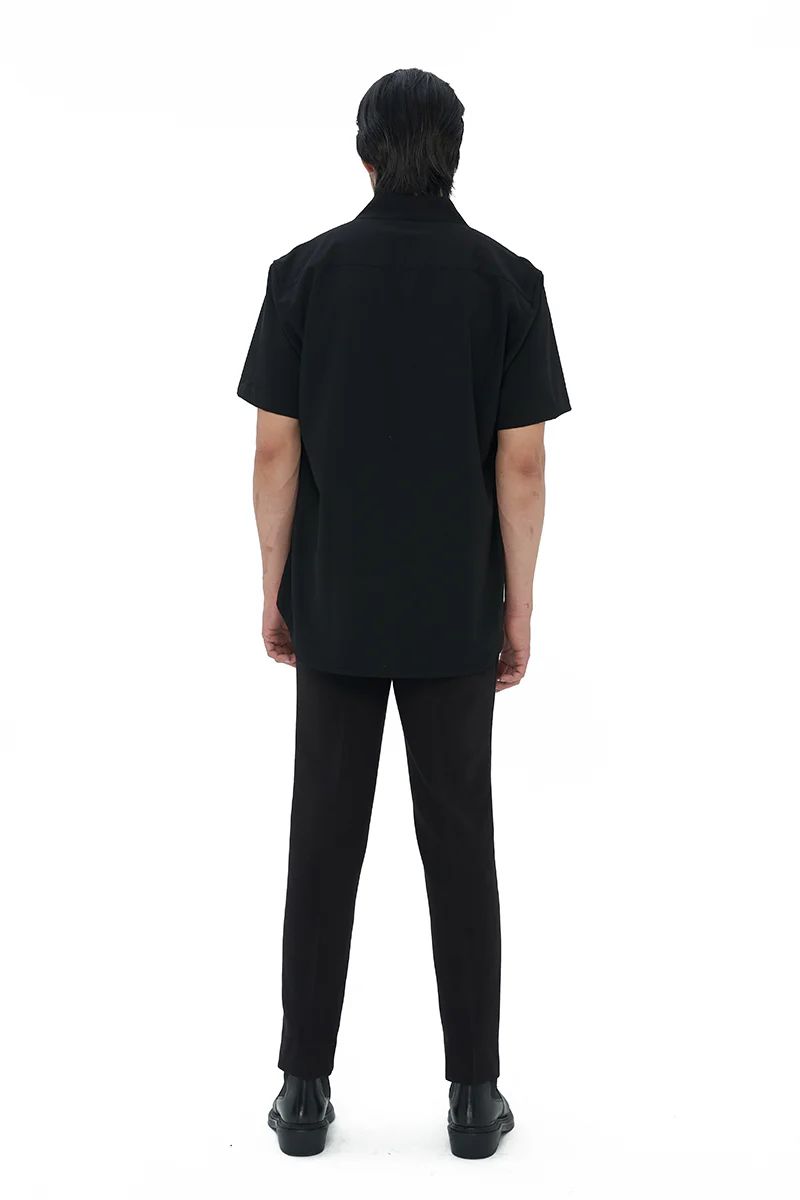 JS Black Collarless Part 5 Shortsleeves JS EF