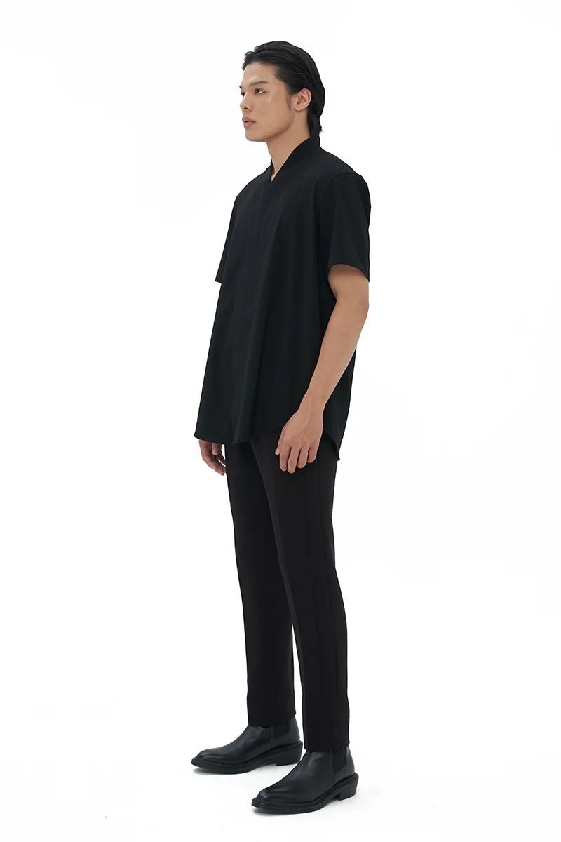 JS Black Collarless Part 5 Shortsleeves JS EF