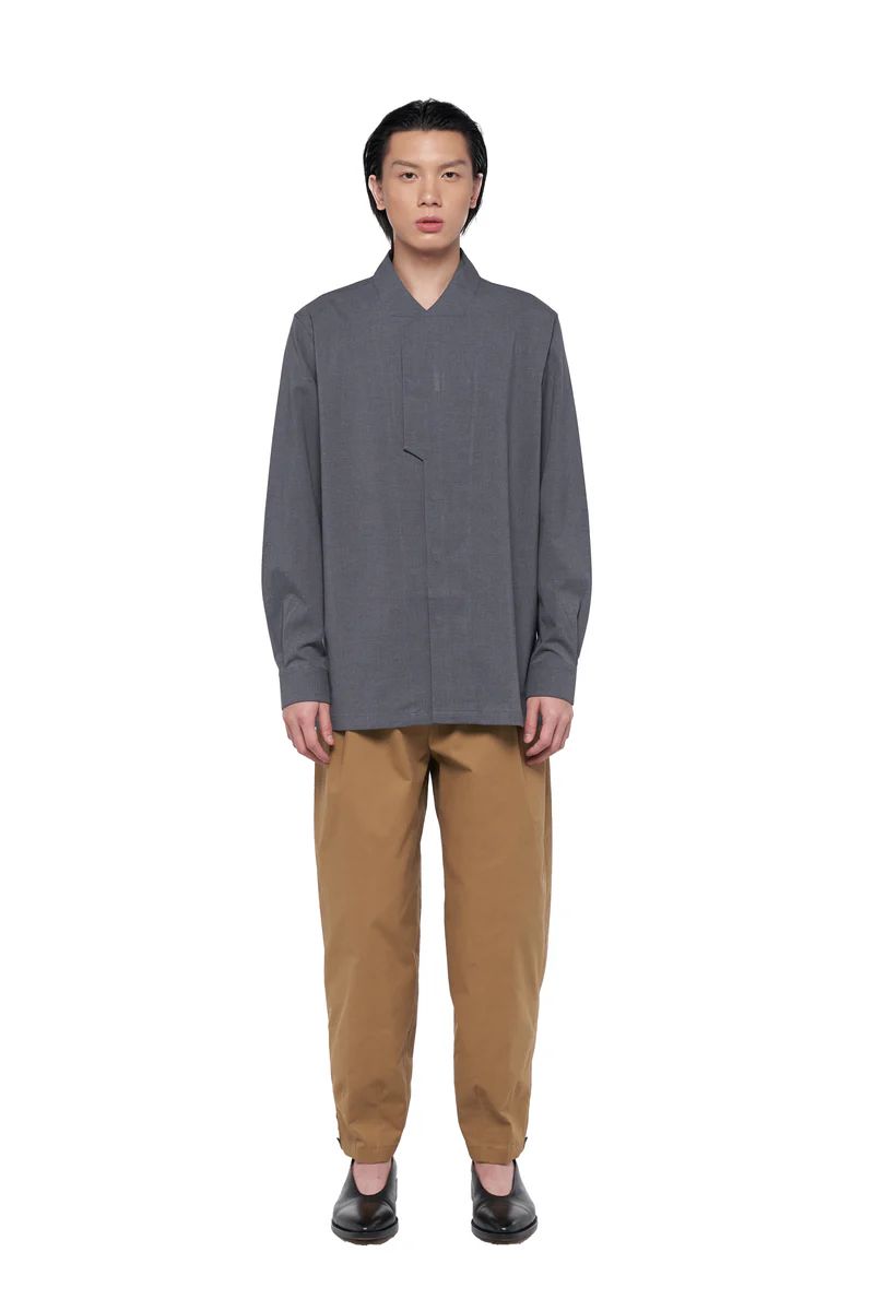 JS177 Dark Grey Collarless Part 6 Longsleeves EF